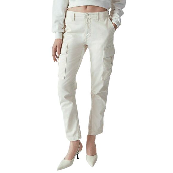 RE/DONE Originals casual cargo utility pants jeans in off white Size 26 - Picture 3 of 12